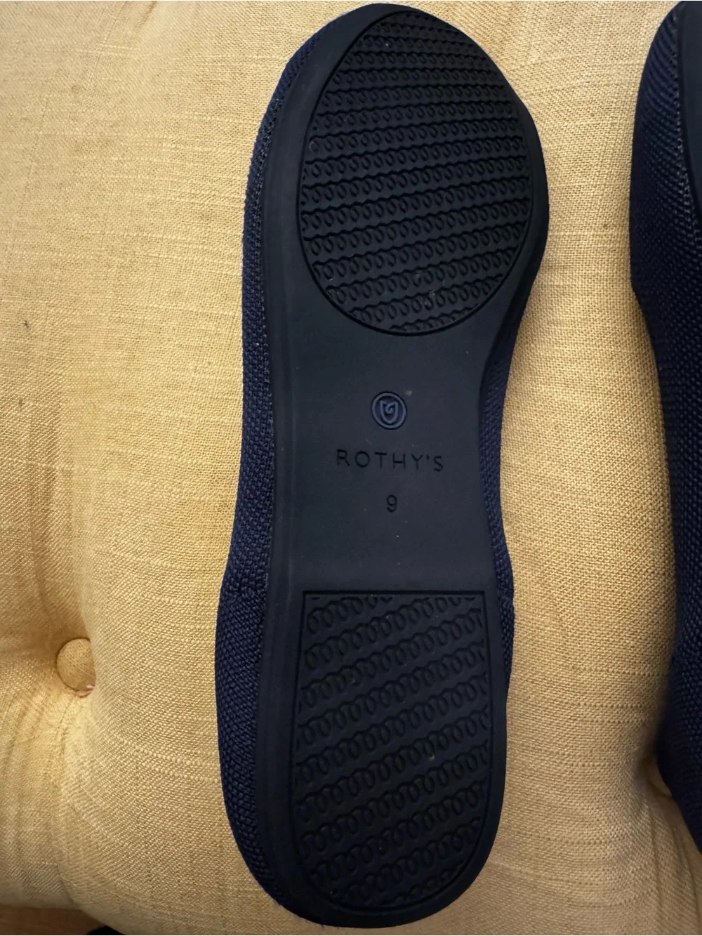 Rothy's Navy Knit Slip-On Flats